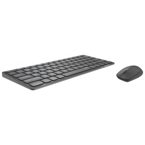 Rapoo Wireless Multimode Desktop Set “9600M”, DE layout, grey wireless multimode connection – ultra-flat design – high-resolution sensor with 13