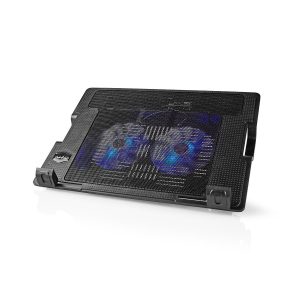 Nedis Notebook-Ständer, Anzahl Lüfter: 2 Stromversorgung über USB | Anzahl Winkel: 4 | 18 ” | 1200 U/min | LED