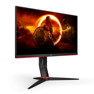 AOC Gaming Q24G2A – 24 Zoll QHD Monitor, 165 Hz , 1 ms MPRT, FreeSync Premium, G-Sync comp, (2560×1440, HDMI, DisplayPort) schwarz/rot