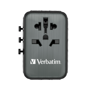 VERBATIM GAN III UNIVERSAL Reiseadapter UTA-05 mit 2 X USB-C PD 65W & QC 4+ / 2 X USB-A
