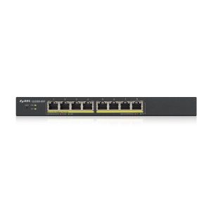 Zyxel GS1900-8HP V3 Smart Managed Switch 8x Gigabit Ethernet (8x PoE+ max 70 Watt), Layer 2, Desktop, fanless