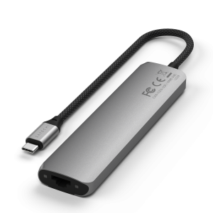 Satechi USB-C 7-in-1 Slim Multiport Adapter with Ethernet Grey