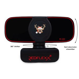 Redflexx REDCAM RC-220, Full HD webcam Integrated microphone and interchangeable aperture