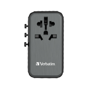 VERBATIM GAN III UNIVERSAL TRAVEL ADAPTER UTA-06 mit 2 X USB-C PD 100W & QC 4+ / 2 X USB-A QC 3.00