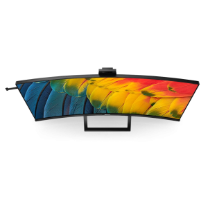 Philips 40B1U6903CH 40 Zoll Wide UHD Curved Monitor, 5 MP Webcam, höhenverstellbar, Lautsprecher (5120×2160, 75 Hz, HDMI, DisplayPort (in/Out), Thun