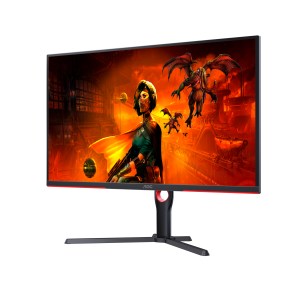 AOC Gaming U32G3X 32 inch UHD Monitor, 144 Hz, FreeSync Pre., G-Sync comp., HDR400 (3840×2160, 1ms GtG, HDMI 2.1, DisplayPort) black-red