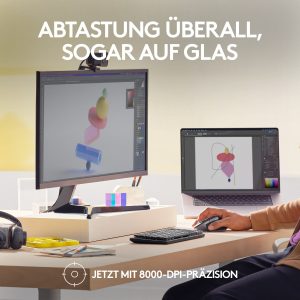 Logitech MX Master 3S für Mac Kabellose Performance-Maus – Space Grau