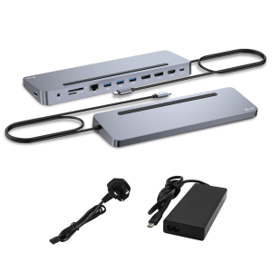 i-tec USB-C Metal Ergonomic 4K 3x Display Docking Station with P