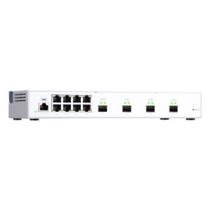 QNAP Systems QSW-M408S 12-Port Smart Managed Switch [4x 10GbE SFP+, 8x 1GbE (RJ45), Layer 2, Network Management]