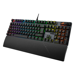 ASUS ROG Strix Scope II Gaming Tastatur mit AURA Sync RGB Beleuchtung, mechanische ROG NX Snow- und NX Storm-Switches, mit Multifunktions-Bedienelemen