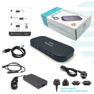 i-tec Thunderbolt 3 Dual 4K Docking Station, Power Delivery 60W Power Delivery