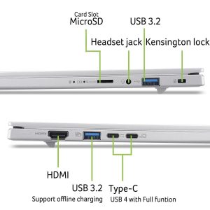 Acer Aspire 14 AI OLED (A14-61M-R6S2) – Int. (QWERTY) Keyboard 14,0″ WUXGA, OLED, Ryzen AI R7-350 (50 TOPS), 32GB RAM, 1TB SSD, Windows 11