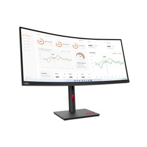 Lenovo ThinkVision T34w-30 Business Monitor – UWQHD height adjustability of up to 155 mm, USB-C 75Watt