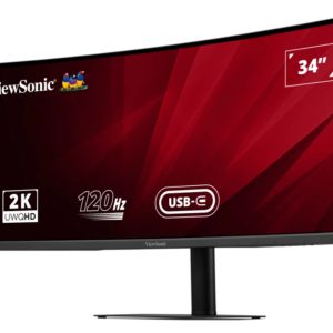 ViewSonic VA3420C-Office Curved Monitor – UWQHD , 120Hz Höhenverstellung, Power Delivery 96 Watt