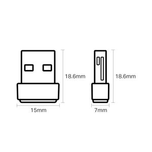 TP-Link AC600 WLAN-Nano-USB-Adapter (ARCHER T2U NANO) [583 MBit/s, WLAN AC, WPA2, USB 2.0]