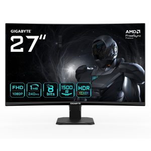 GIGABYTE GS27FC2 27″ Curved Gaming-Monitor – 1920 x 1080, 240Hz, 1ms, 350 cd/m², HDR Ready, HDMI 2.0, Displayport 1.4