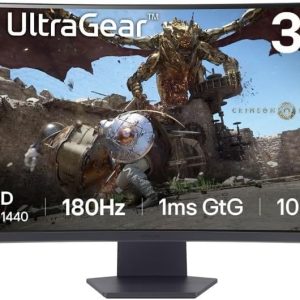 LG UltraGear 32GS60QC-B – LED monitor – curved – QHD – 80 cm (32″) – HDR