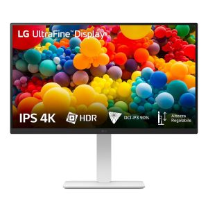 LG UltraFine 27US550- Monitor – 4K UHD Monitor, IPS Panel, Weiß Höhenverstellbar 150mm, Pivot, Drehbar