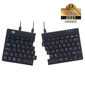 R-Go Split Break Ergonomic Keyboard, QWERTZ (DE) – black, wired