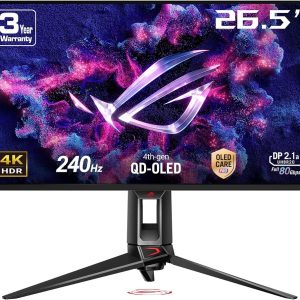 ASUS ROG Swift OLED PG27UCDM Gaming Monitor – 26.5″ (67,3cm) 4K UHD, 240Hz, HDMI, USB-Hub, Displayport
