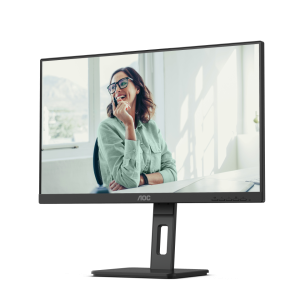 AOC Q27P3CV 27 inch QHD monitor, height-adjustable, speakers (2560×1440, 75 Hz, HDMI, DisplayPort (in/out), USB-C (65W PD), RJ45, USB Hub