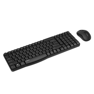 Rapoo Wireless Deskset “X1800S”, QWERTZ (German) layout 2.4 GHz wireless connection – 104 Scissor keys – FN multimedia hotkeys – Optical mouse m