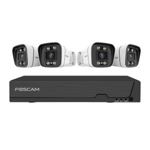 Foscam FN9108E-B4-2T video surveillance system White 4x 3K PoE Bullet camera, 1x 8-channel NVR