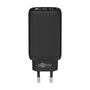 Goobay USB-CTM PD 3-way Multiport Fast Charger (65 W) – black