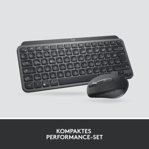Logitech Kombi Wireless MX Keys Mini Tastaur-und-Maus-Set schwarz, DE