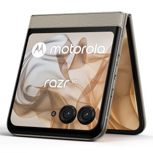 Motorola Razr 50 256GB Beach Sand 17.5cm (6.9″) OLED Display, Android 14, dual camera, foldable