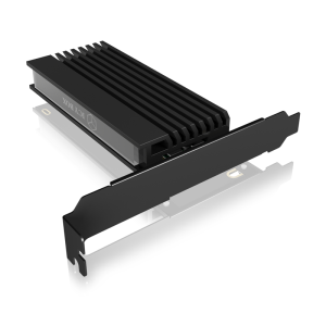ICYBOX Konverter für 1x M.2 NVMe für PCIe x4 mit Aluminium Kühlkörper und LED Stripe