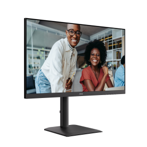 AOC U27E4CV Office Monitor 27 Zoll Ultra HD Monitor, Lautsprecher, höhenverstellbar, drehbar, neigbar