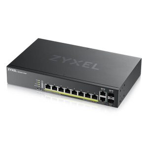 Zyxel GS2220-10HP Managed Switch 8x Gigabit Ethernet (8x PoE+ max 180 Watt), 2x RJ-45/SFP Combo