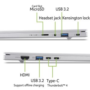 Acer Aspire 14 AI OLED (A14-53M-71LQ) Copilot+ PC 14,0″ WUXGA, OLED, Intel i7U-258V (47 TOPS), 32GB RAM, 1TB SSD, Windows 11