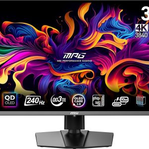 MSI MPG 321URXDE QD-OLED – 32″ 4K Gaming Monitor, 240 Hz, HDMI 2.1, USB-C PD 90W