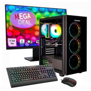 Hyrican GAMEMAX MegaDeal Draco XD – 27″, AMD Ryzen 5 5500, 16 GB RAM, 1 TB SSD, RTX 5060, W11H + MSI PRO MP273A 27″
