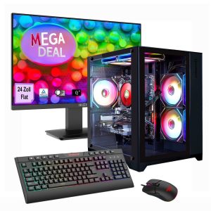 Hyrican GAMEMAX Gaming PC MegaDeal Infinity Mini BK Complete Set – AMD Ryzen 7 5700X, 16 GB RAM, 1 TB SSD, RTX 5060 Ti 1