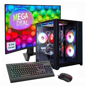Hyrican GAMEMAX Gaming PC MegaDeal Infinity Mini BK – Ryzen 7 5700X, 16 GB RAM, 1 TB SSD, RTX 5060 Ti (16 GB) + MSI MAG