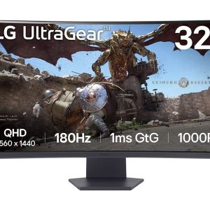LG UltraGear 32GS60QX-B – LED-Monitor – gebogen – QHD – 81.3 cm (32″) – HDR