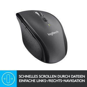 Logitech M705 Marathon Maus, kabellos, schwarz, 6 Tasten, 1000 dpi
