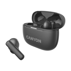 CANYON In-Ear Kopfhörer OnGo TWS-10, Grey Bluetooth 5.3, Umgebungsgeräuschunterdrückung, Vier Mikrofone