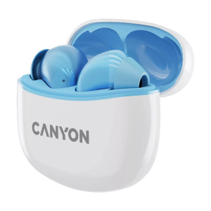 CANYON In-Ear Kopfhörer TWS-5, Blue Bluetooth 5.3, Berührungssteuerung, Ladeeingang: USB-C