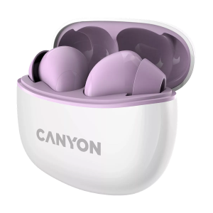 CANYON In-Ear Kopfhörer TWS-5, Purple Bluetooth 5.3, Berührungssteuerung, Ladeeingang: USB-C