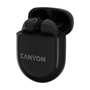 CANYON In-Ear Kopfhörer TWS-6, Black Bluetooth 5.3, Berührungssteuerung