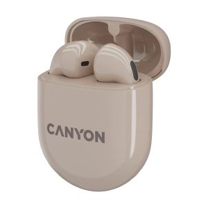CANYON In-Ear Kopfhörer TWS-6, Beige Bluetooth 5.3, Berührungssteuerung