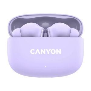 CANYON In-Ear Kopfhörer OnGo 9, Purple Bluetooth 5.3, Umgebungsgeräuschunterdrückung, Vier Mikrofone