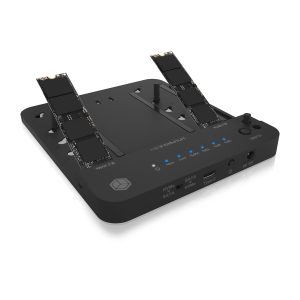 ICY BOX Docking Station & Cloning station for M.2 NVMe SSD and 2.5″/3,5″ SATA SSD/HDD