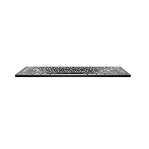LogicKeyboard PC Bluetooth Großdruck-Tastatur Weiß auf Schwarz, Mini Layout