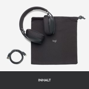 Logitech Zone Vibe 100 Bluetooth-Headset, Geräuschunterdrückung, Bis zu 18h Gesprächszeit, Leicht und komfortabel, Graphit