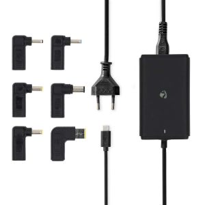 Nedis Notebook Adapter Netzteil| GaN | 65 W | 5 / 9 / 12 / 15 / 20 V DC | 2.4 / 3.0 / 3.25 A | Benutzt für: Notebook / Smartphone / Tablet | Euro / Ty